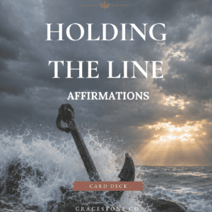 Holding the Line faith affirmation cards with a storm anchor design